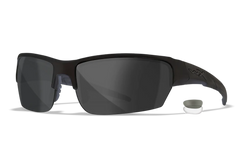 Wiley X Saint S/M Safety Glasses Smoke Gray/Clear Lens Matte Black Frame