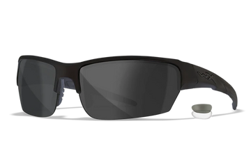 Wiley X Saint S/M Safety Glasses Smoke Gray/Clear Lens Matte Black Frame