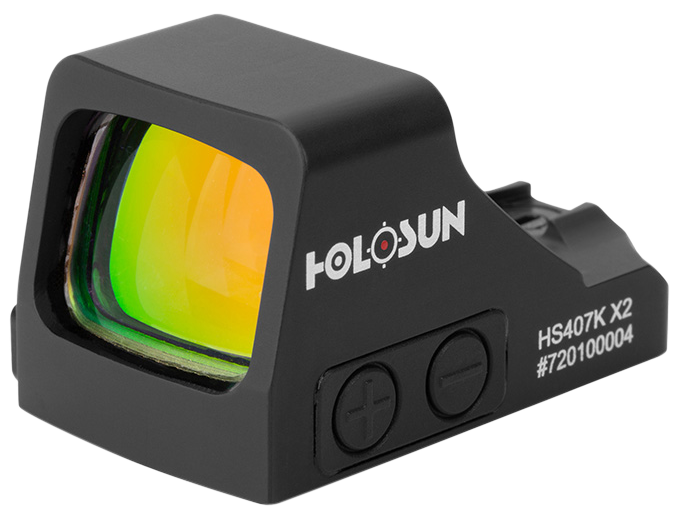 Holosun HS407K-X2 1x 0.58"x0.77" 6 MOA Red Dot Reflex Sight - Black Anodized