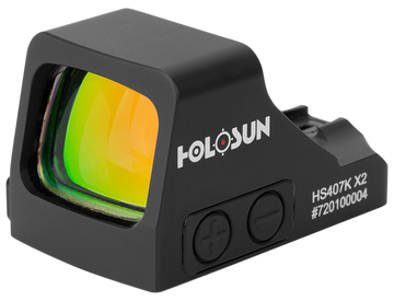 Holosun HS407K-X2 1x 0.58"x0.77" 6 MOA Red Dot Reflex Sight - Black Anodized