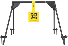 Caldwell Swinging AR500 Steel Hanging Rifle Target Black/Yellow - Includes Ground Stakes