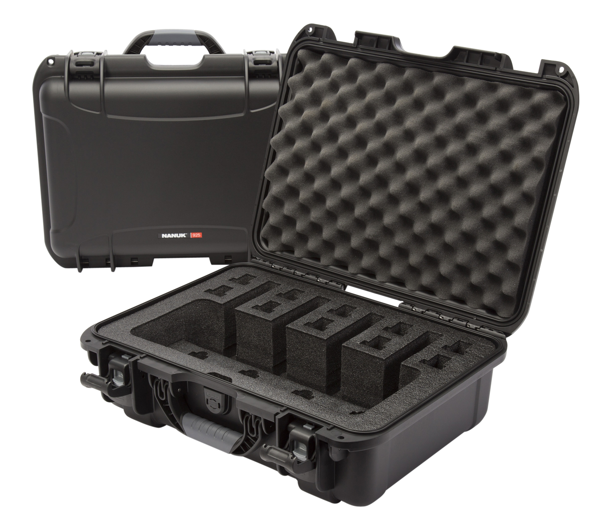 Nanuk 925 4 UP Pistol Case Waterproof Resin Black 17" Interior