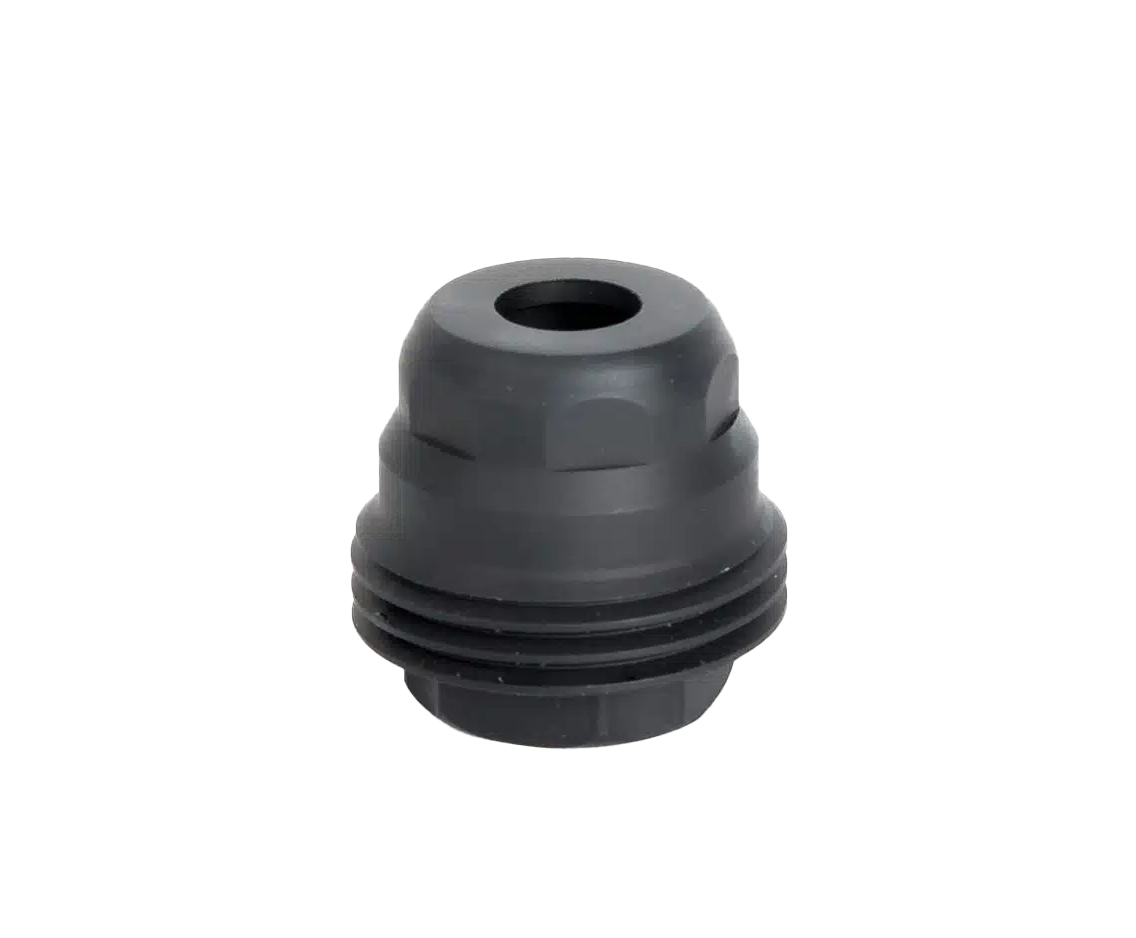 JK Armament HD Minimalist 45 Cal 11/16x24 1" 17-4 Stainless Black Nitride Muzzle Device