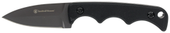 Smith & Wesson Knives H.R.T. Spear Point Neck Knife 2" Plain 8Cr13MoV TiNi Fixed Blade - Black G10