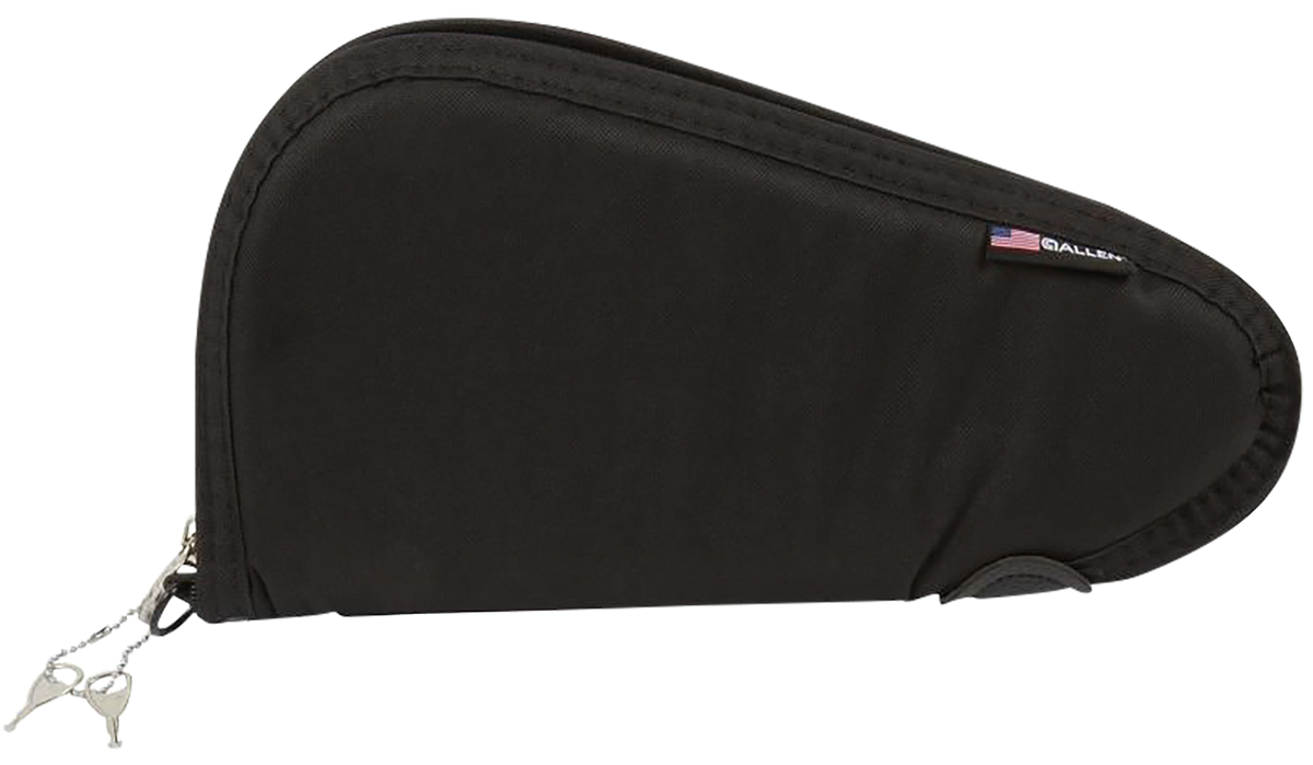 Allen 7411 Locking Handgun Case 11" Black Endura YKK Zipper - 2 Keys