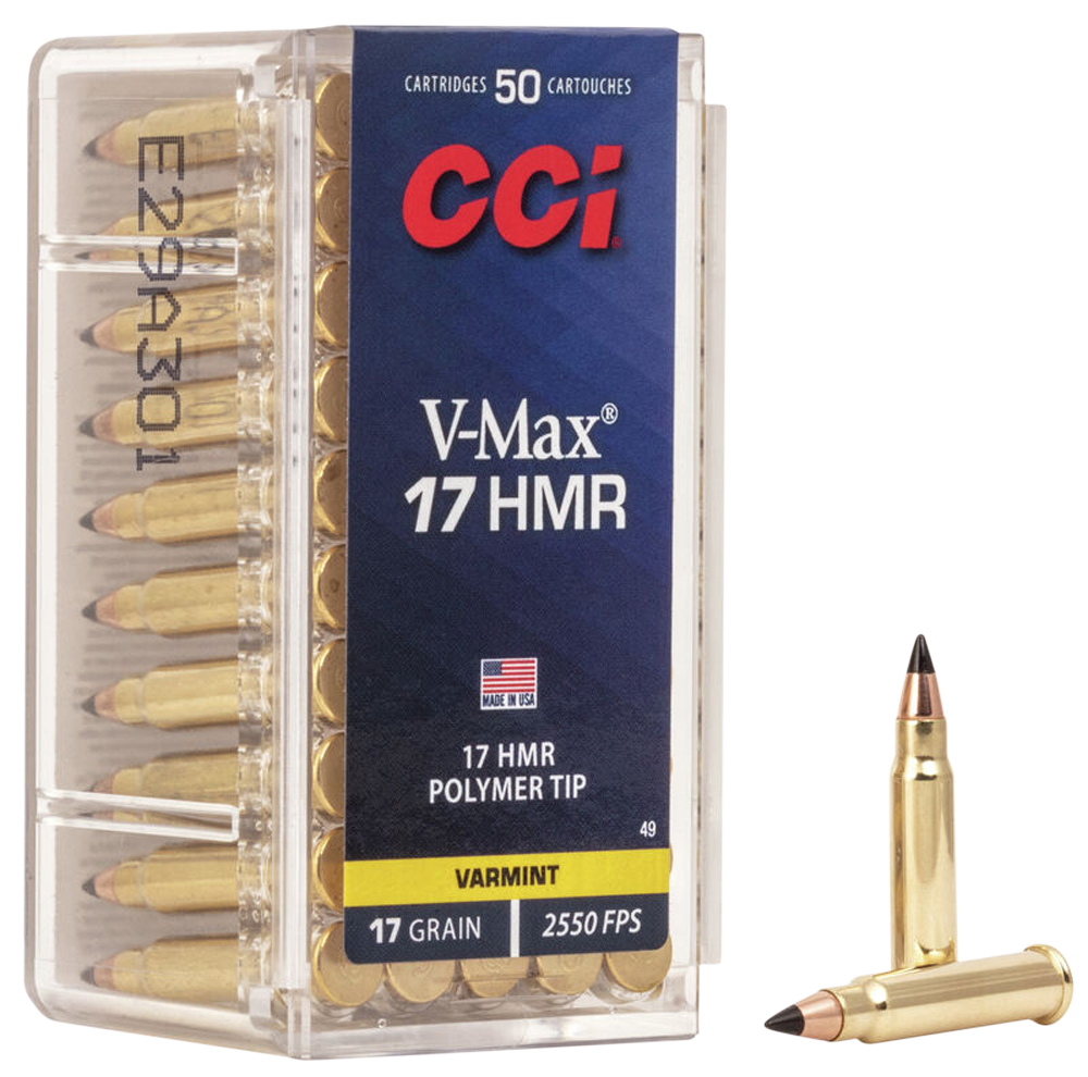 CCI 0049 VMAX 17 HMR 17 gr Hornady V-Max 50 Bx / 2000 Rd Case - Box or Case