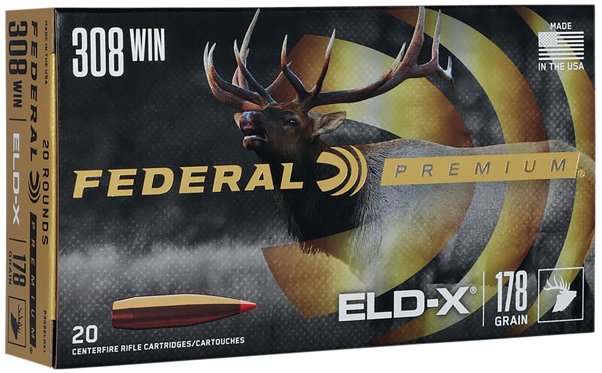 Federal Premium ELD-X 308 Win 178gr Polymer Tip Hunting Rifle Ammo - Box or Case