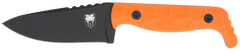 CobraTec Knives KingPin EDC 4" Fixed Drop Point Plain D2 Steel Black Powder Coat Blaze Orange G10