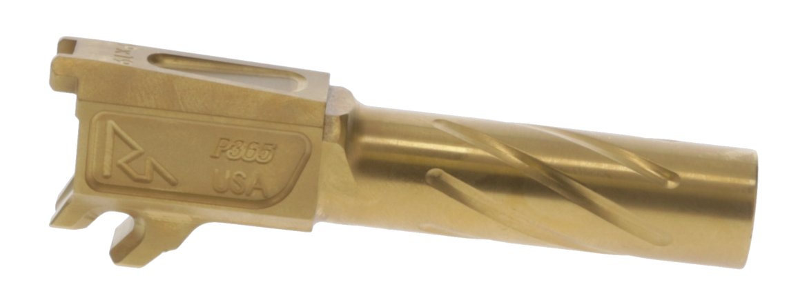 Rival Arms Precision Match Grade Sig P365 9mm Luger 3.10" Fluted Steel Barrel - Gold PVD
