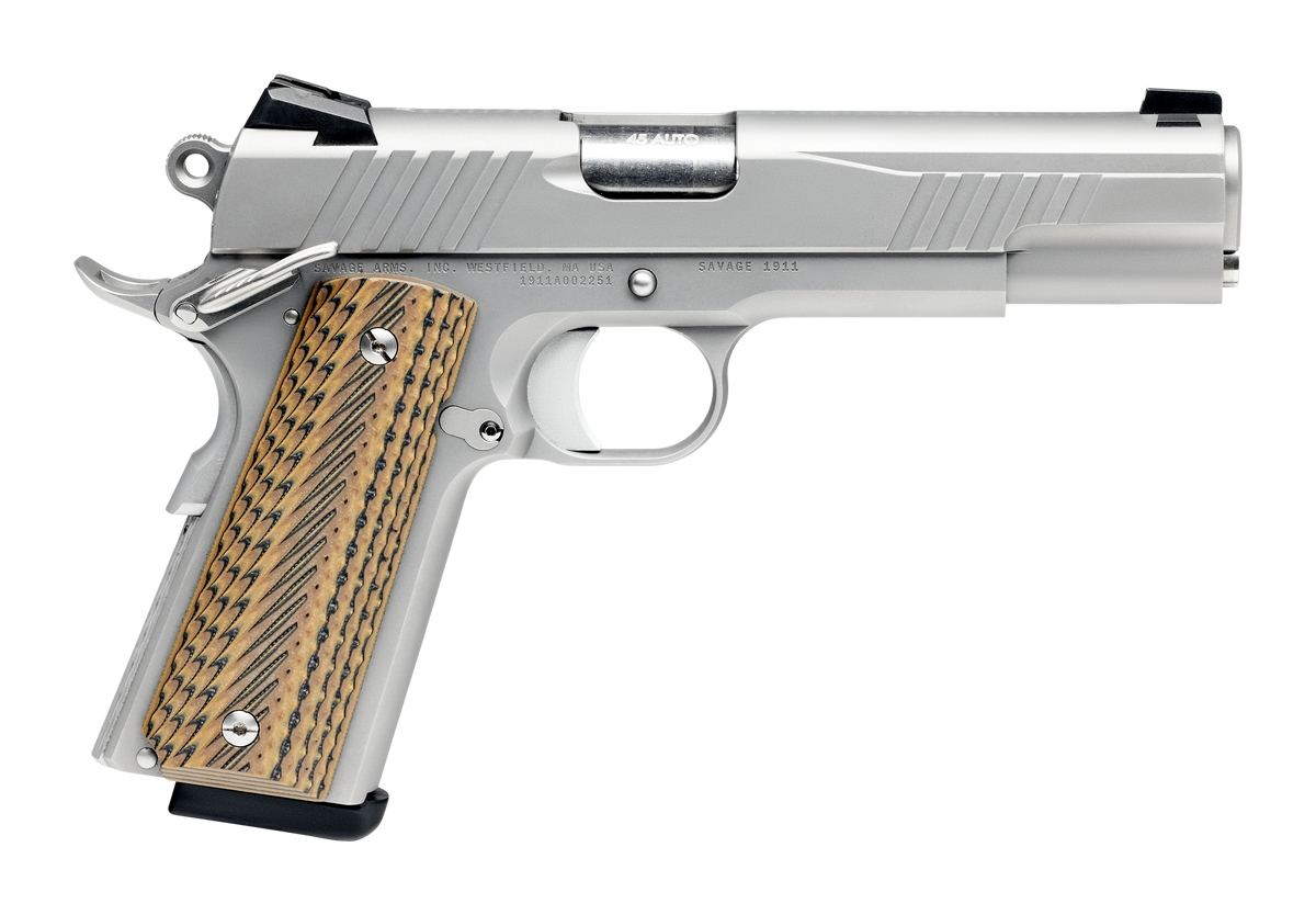Savage 1911 Government 45 ACP 5" 8+1 Semi-Auto Pistol - Stainless