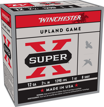 Winchester Ammo Super X Game Load 12 Gauge 2.75" 1 oz #8 Shot 25 Rd - Box or Case