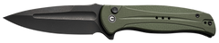 Civivi Knives Incindie 3.48" Folding Spear Point Plain 14C28N - Black Stonewash OD Green G10
