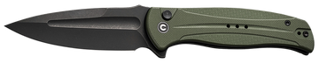 Civivi Knives Incindie 3.48" Folding Spear Point Plain 14C28N - Black Stonewash OD Green G10
