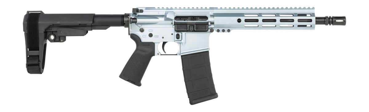 Shark Coast Tactical Arctic Gun Candy 5.56 NATO 10.5" 30+1 Semi-Auto AR Pistol - SBA3 Brace