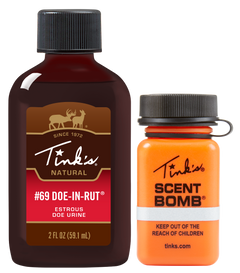 Tinks #69 Doe-In-Rut Value Pack Deer Attractant 2 oz Squeeze Bottle w/ Scent Bomb