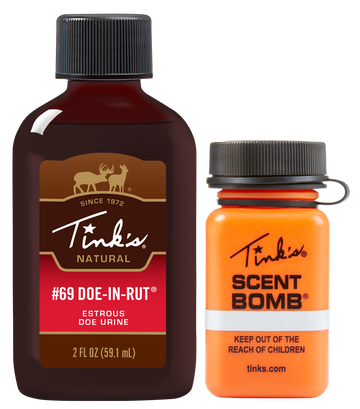 Tinks #69 Doe-In-Rut Value Pack Deer Attractant 2 oz Squeeze Bottle w/ Scent Bomb