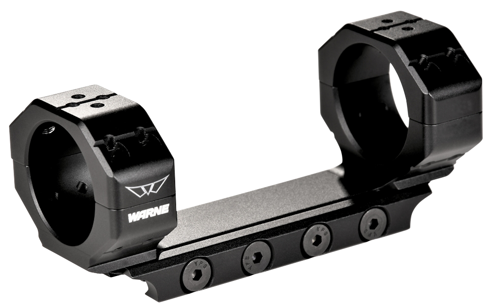 Warne 7841M Precision Mount 35mm Medium 0 MOA Scope Mount/Ring Combo - Black Anodized