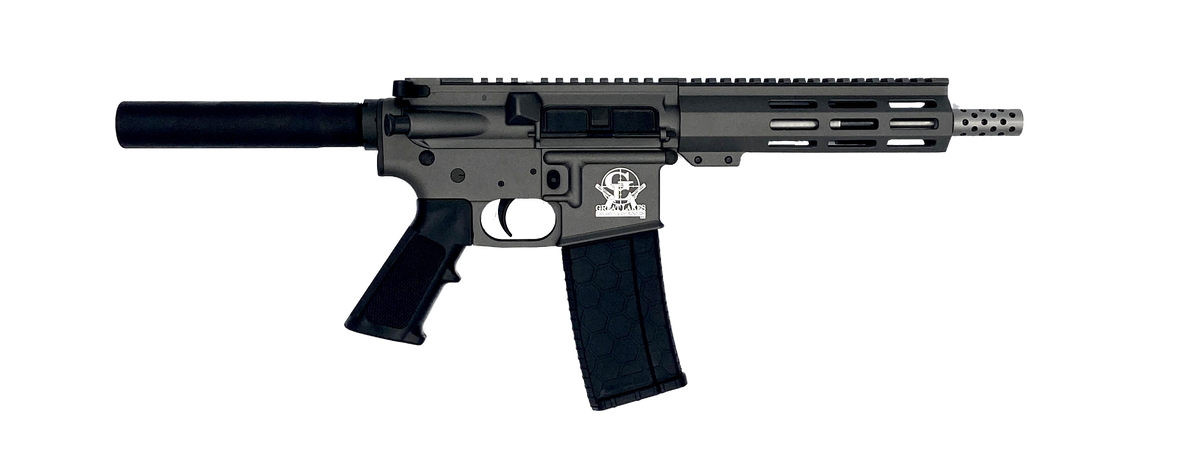 Great Lakes Firearms GL15 223 Wylde 7.50" 30+1 Semi-Auto AR-15 Pistol - Tungsten / Stainless