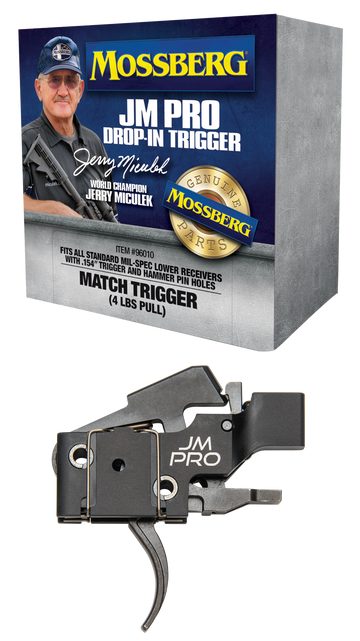 Mossberg 96010 JM Pro Adjustable Match AR Drop-In Trigger 4 lb - Fits AR-15/AR-10 (.154\" Pins)