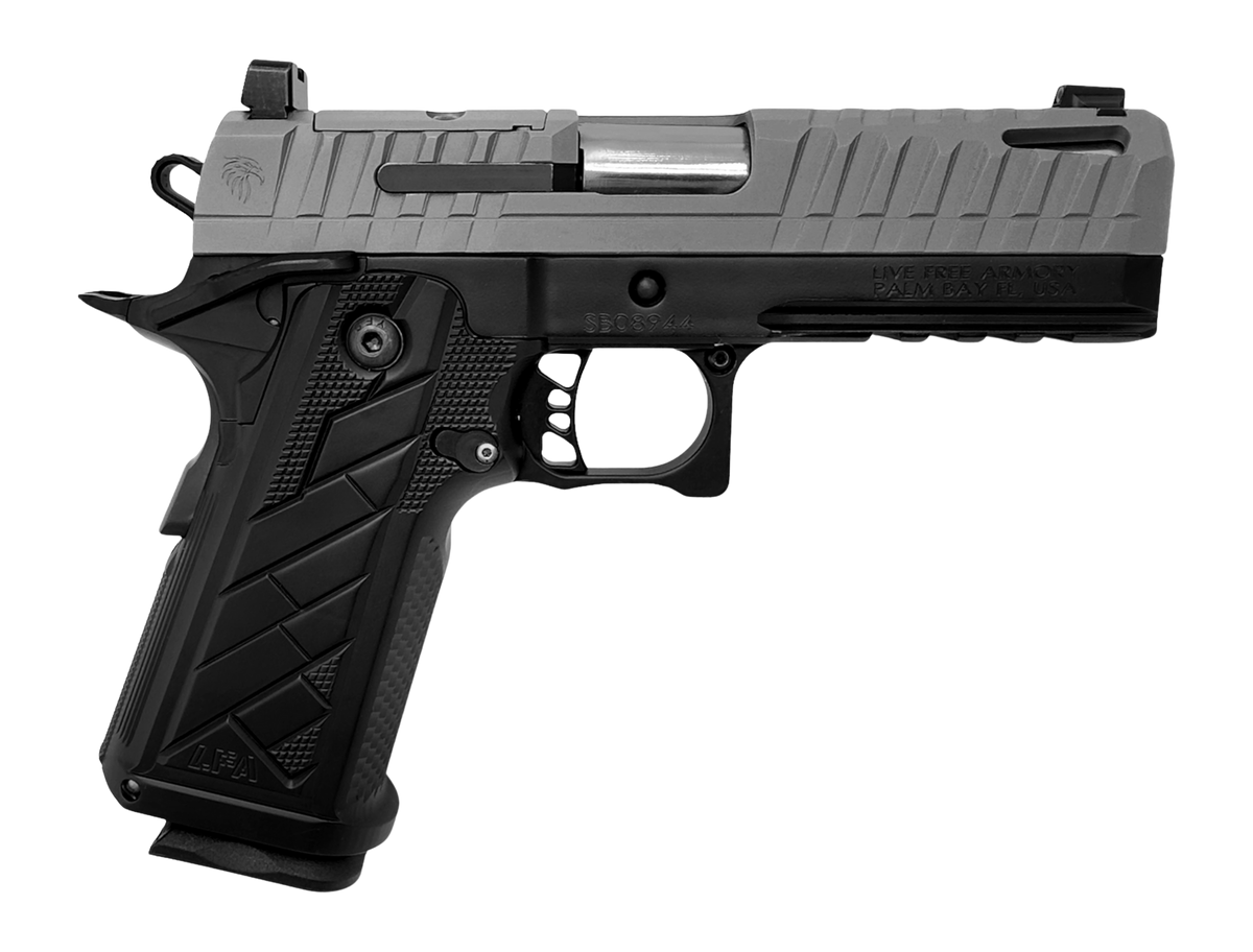 Live Free Armory Apollo 11 V2 Compact 9mm Luger 4.15" 18+1 Semi-Auto Pistol - Gray/Black Cerakote