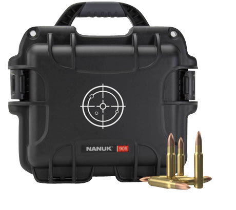 Nanuk 905 223 Rem 525 Rd Ammo Case - Black/White NK-7 Resin