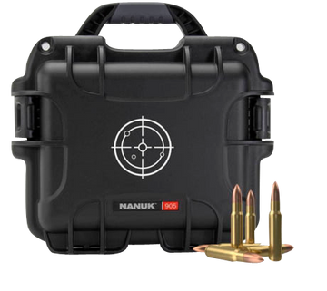 Nanuk 905 223 Rem 525 Rd Ammo Case - Black/White NK-7 Resin