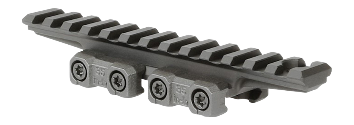Midwest Industries MK2 1913 Riser 13-Slot Picatinny Rail Mount - Black Hard Coat Anodized