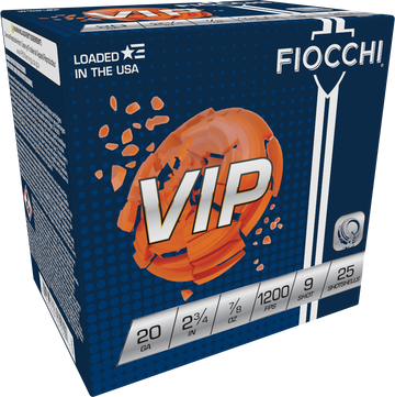 Fiocchi Exacta Target VIP 20 Gauge 2.75 7/8 oz 9 Shot 25 Bx/10 Cs - Box or Case