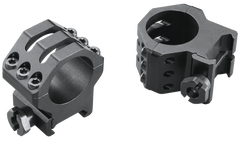 Weaver Mounts 48350 Six-Hole Skeleton Rings 1" High Matte Black Aluminum - Tactical Scope Rings