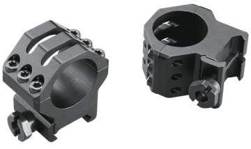 Weaver Mounts 48350 Six-Hole Skeleton Rings 1" High Matte Black Aluminum - Tactical Scope Rings