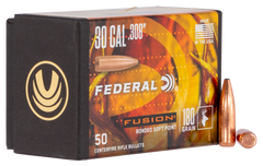 Federal Fusion Component 30 Cal .308 180gr Fusion Soft Point Reloading Bullets - 50/Box