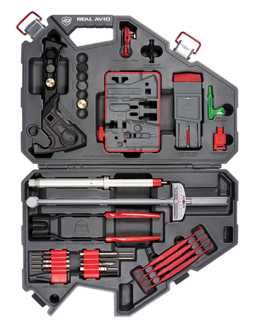 Real Avid Armorer's Master Kit AR-15 Gray/Red Hard Carry Case