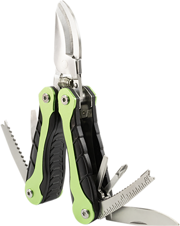Accusharp 084C Gardener's Multi-Tool Black/Green Folding Plain Blade