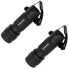 Cyclops 14 LED Flashlight Black Anodized 80 Lumens 2 Pack