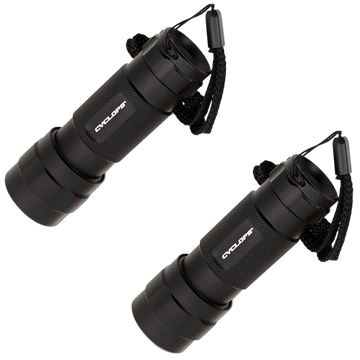 Cyclops 14 LED Flashlight Black Anodized 80 Lumens 2 Pack