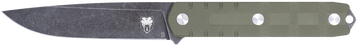 CobraTec Knives Outdoor Warrior 4.5" Fixed Drop Point Plain D2 Steel Stonewashed Blade OD Green G10 Handle