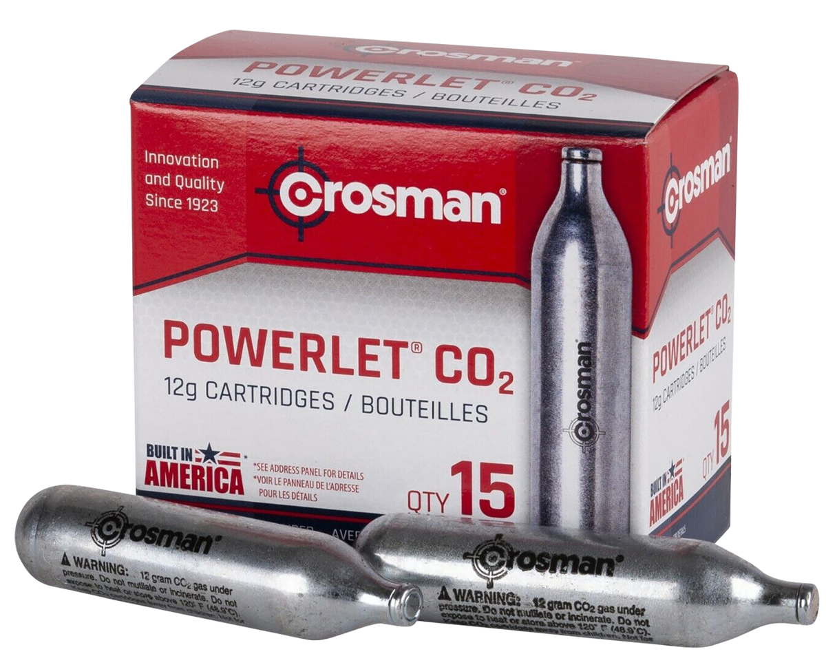 Crosman Powerlet CO2 12-Gram 15-Pack Cartridges