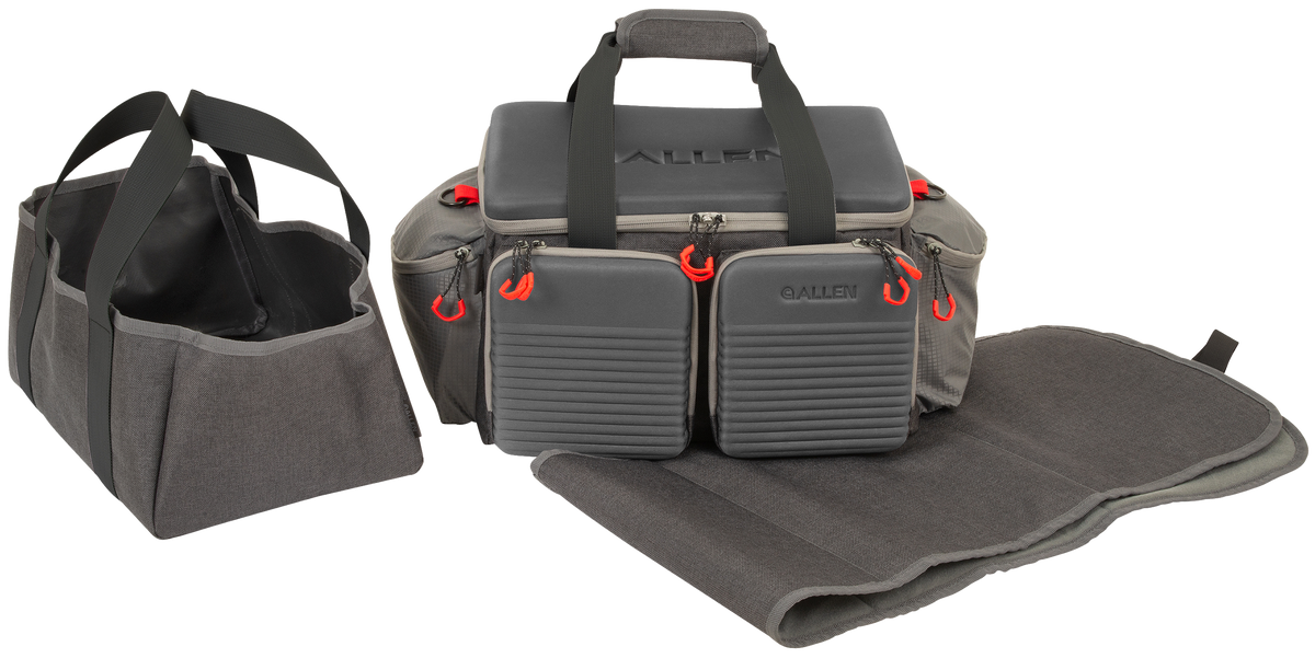 Allen 8325 Competitor Premium Molded Lockable Range Bag Gray w/Internal Tote & Fold-Up Gun Mat
