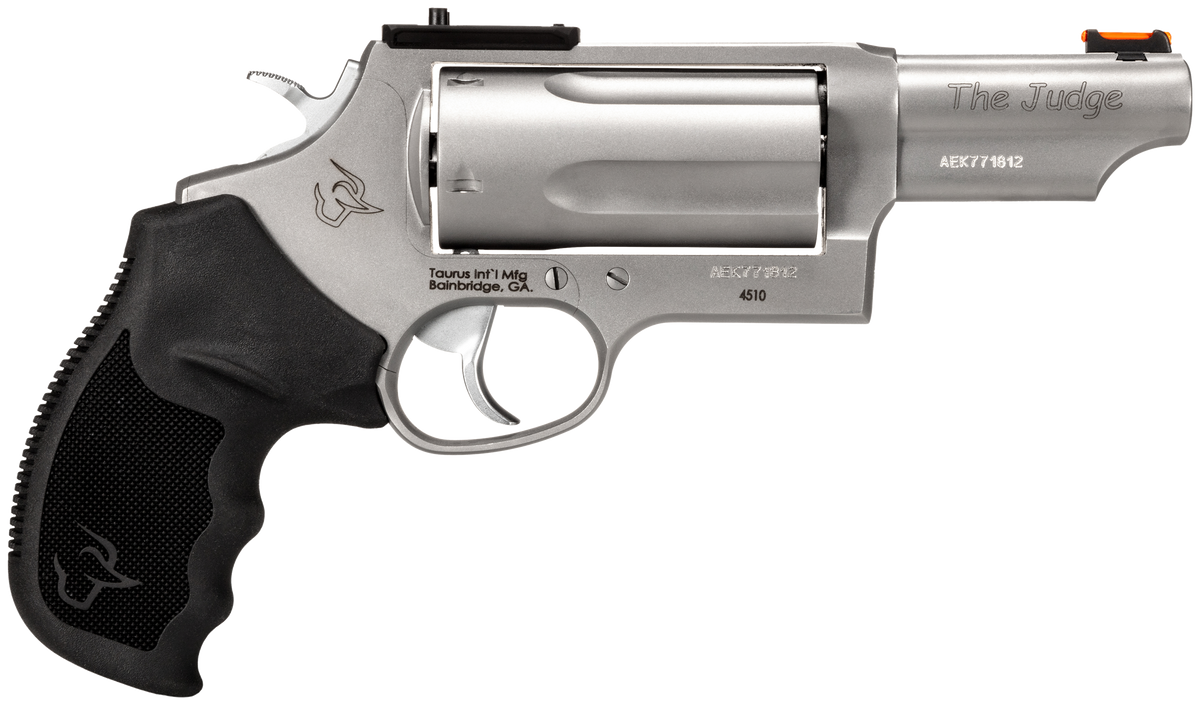 Taurus Judge T.O.R.O Magnum 45 Colt (Long Colt)/410 Bore 3" 5-Shot DA/SA Compact Frame Revolver - Matte Stainless