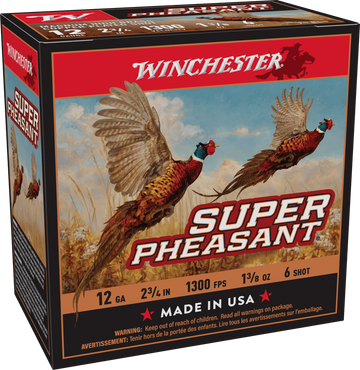 Winchester Ammo Super Pheasant Magnum 12 Gauge 2.75" 1-3/8 oz #6 Shot 25 Rd - Box or Case