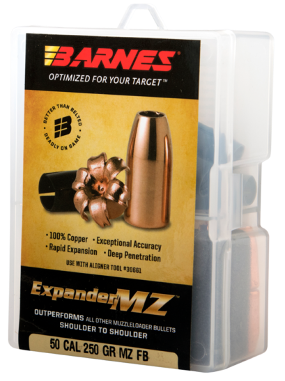 Barnes Bullets Expander MZ 50 Cal 250gr 15/Box Muzzleloader Bullets