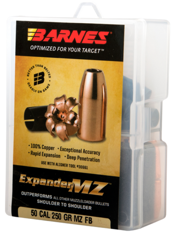 Barnes Bullets Expander MZ 50 Cal 250gr 15/Box Muzzleloader Bullets