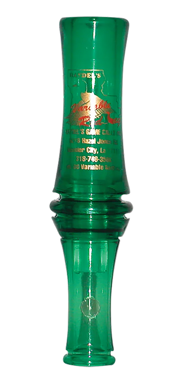 Haydels VR00 Redleg Mallard Variable Tone Double Reed Duck Call - Green Plastic