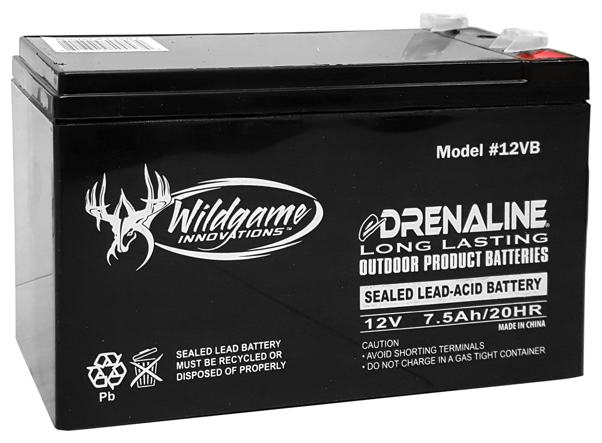 Wildgame Innovations Edrenaline 12V 7.5Ah Rechargeable SLA Battery - Black