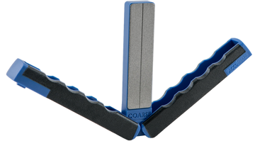Accusharp 051C Paddle Folding Diamond Sharpener Black/Blue Rubber Handle