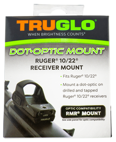 TruGlo TG8955RU2 Red Dot Sight Mount Ruger 10/22 1-Piece Steel RMR Footprint