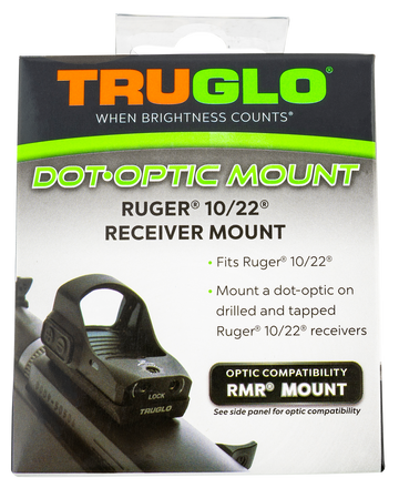 TruGlo TG8955RU2 Red Dot Sight Mount Ruger 10/22 1-Piece Steel RMR Footprint