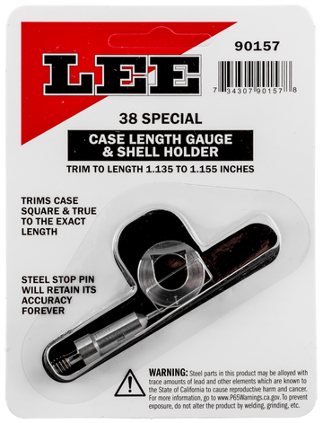 Lee 90157 Case Length Gauge 38 Special w/ Shell Holder