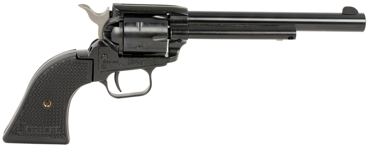 Heritage Mfg Rough Rider 22 LR 6.5" 6-Shot SAO Revolver with Holster - Black Oxide