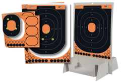 EZ-Aim Splash Reactive 14"x22" Oval Self-Adhesive Paper Target Kit - Black/Orange